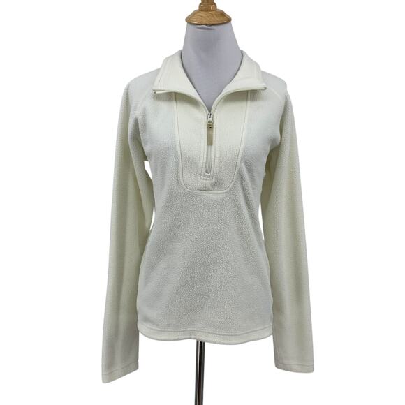 Sunice Sweater Womens M Medium Ivory Weather Fleece Long Sleeve Mock Pullover - Picture 1 of 12